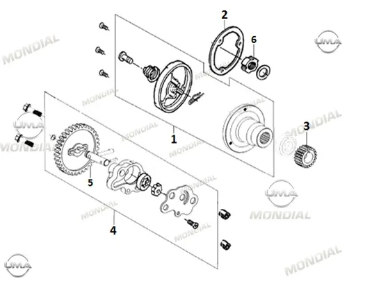 MONDIAL RX1 YAG POMPASI KILIT SOMUNU (M14x1)