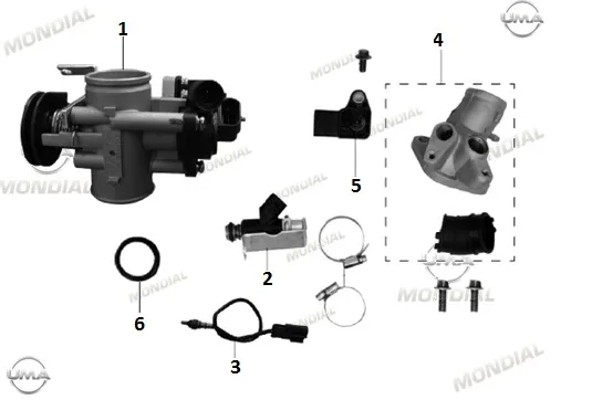 MONDIAL RX1 KELEBEK VALF GOVDESI ADAPTORU