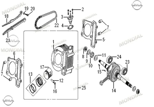 MONDIAL 100 RT _11 PISTON