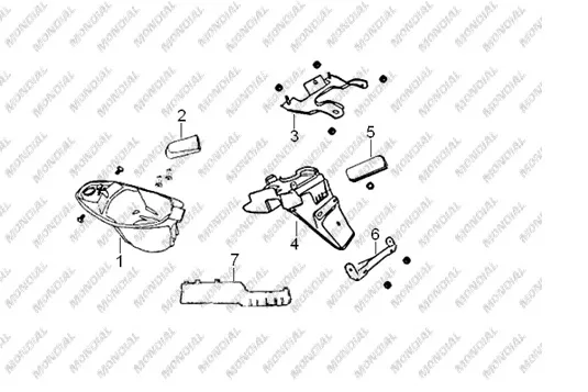 MONDIAL 100 RT _11 PLAKA TUTUCU BRAKET