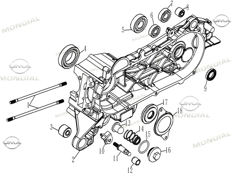 MONDIAL LAVINIA 125 KRANK KUTUSU SOL