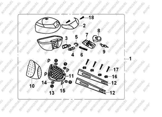 MONDIAL 100 URT ARKA CANTA (KIRMIZI)