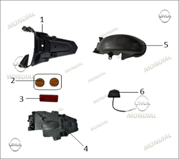 MONDIAL 125 FUZION (E5+) ARKA CAMURLUK IC