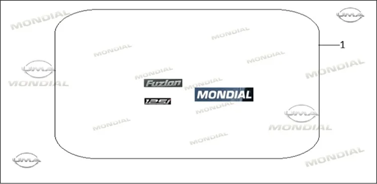 MONDIAL 125 FUZION (E5+) ETIKET SETI KOMPLE