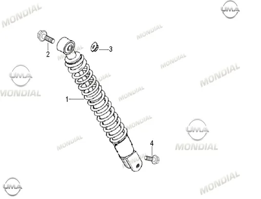 MONDIAL 125 KV CIVATA M8X1.25X38 (DIN 6921)