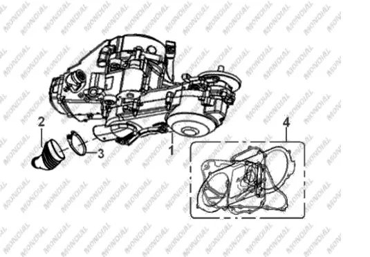 MONDIAL 125 MT MOTOR KOMPLE