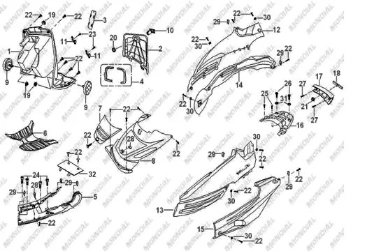 MONDIAL 125 MT SELE ALTI MARSBIYE SAG (GRI)