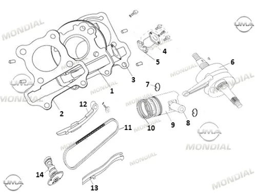 MONDIAL 125 Mash I SILINDIR
