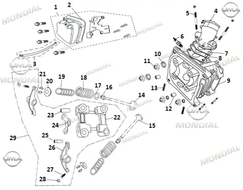 MONDIAL 125 Mash I KULBUTOR KOMPLE