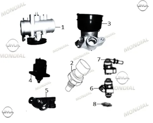 MONDIAL 125 Mash I ENJEKTOR BAGLANTI REKORU CONTASI
