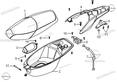 MONDIAL 125 Mash I ARKA PORT BAGAJ BRAKETI