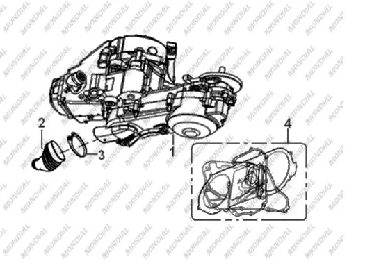 MONDIAL 125 URT (RT) MOTOR KOMPLE