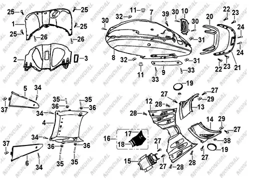 MONDIAL 125 ZN ARKA ALT KAPAK CIVATASI
