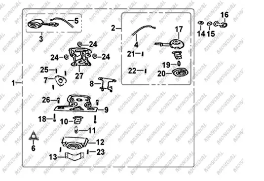 MONDIAL 125 ZN ARKA STOP BAGLANTI BRAKETI
