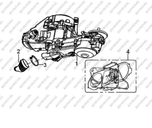 MONDIAL 125-150 RR MOTOR KOMPLE (150CC)