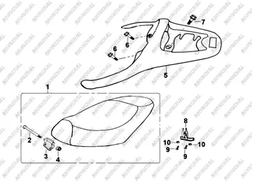 MONDIAL 125-150 RR CIVATA M8X1.25X50 (DIN 6921)