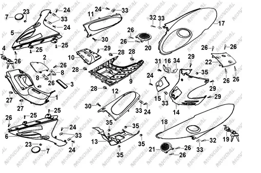 MONDIAL 125-150 RR SAG ALT MARSBIYE (SARI) (125CC)