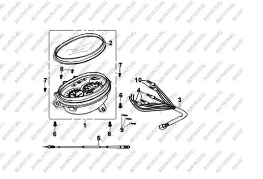 MONDIAL 125-150 RR GOSTERGE PANELI CAMI