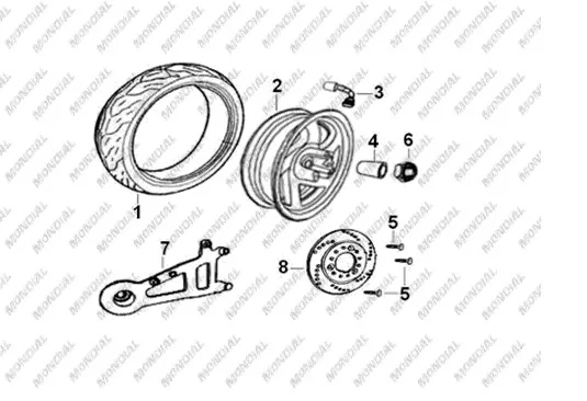 MONDIAL 125-150 RR BURC 17X25X37