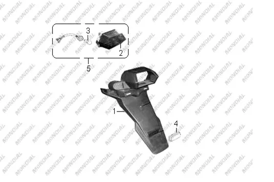 MONDIAL 150 ARGENT ARKA STOP KOMPLE