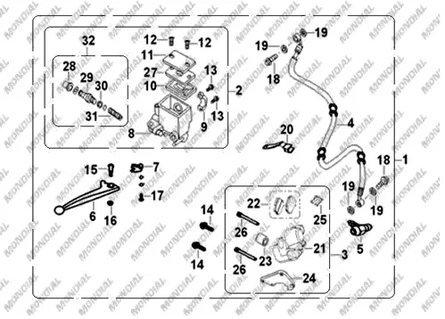 MONDIAL 150 HS ON FREN HIDROLIK KUTU KECESI 2