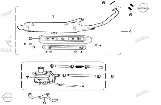MONDIAL 150 MASH KATALIZOR BAGLANTI BRAKETI