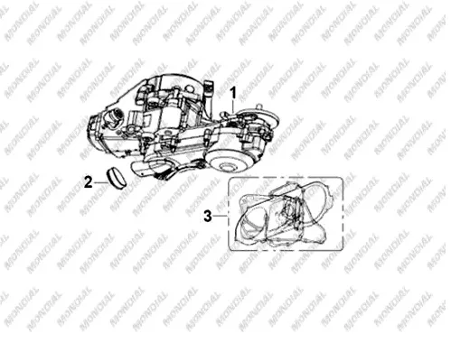 MONDIAL 150 ZC MOTOR KOMPLE (KIRMIZI)