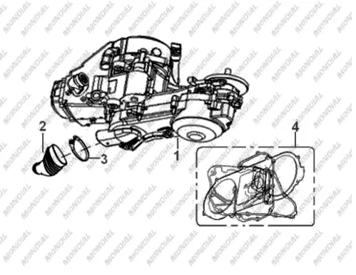 MONDIAL 151 RS MOTOR KOMPLE