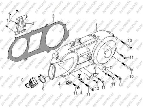 MONDIAL 151 RS KRANK KUTUSU SOL KAPAK