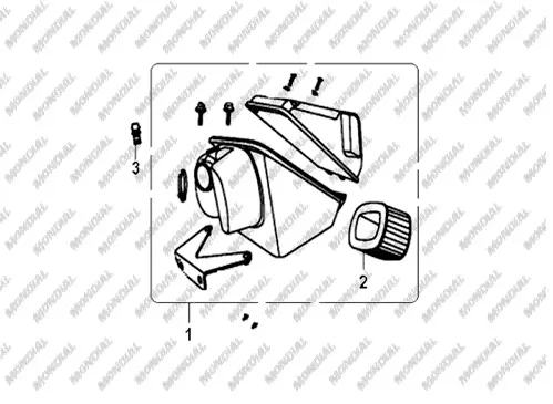 MONDIAL 250 BUFFALO HAVA FILTRESI KOMPLE