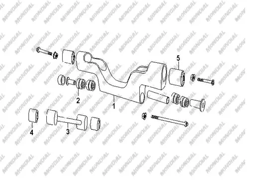 MONDIAL 250 BUFFALO MOTOR DESTEK KOLU TAKOZU