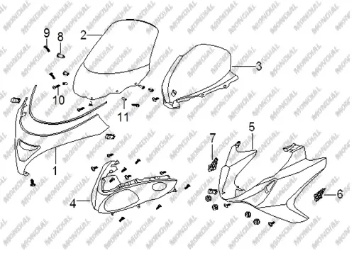 MONDIAL 250 BUFFALO FAR KOMPLE