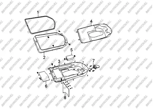 MONDIAL 250 BUFFALO PLAKA LAMBASI KOMPLE