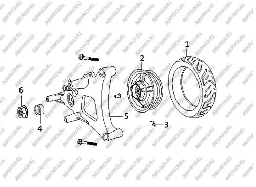 MONDIAL 250 BUFFALO EGZOZ BAGLANTI BRAKETI