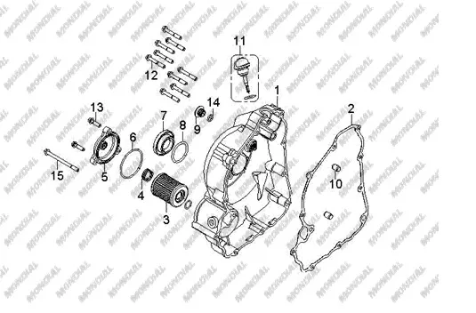 MONDIAL 250 JETMAX YAG FILTRESI SUZGECI KAPAGI