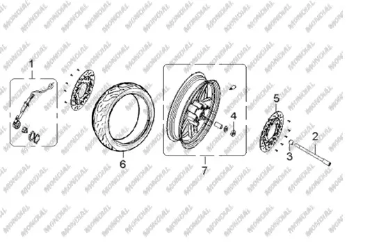 MONDIAL 250 JETMAX TEKER MONTAJ AKSAMI/ON