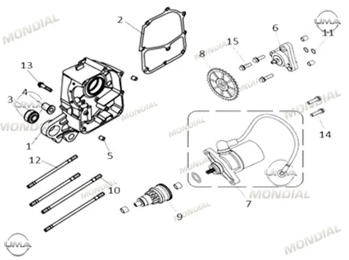 MONDIAL 50 AIR TIME MARS MOTORU KOMPLE