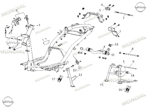 MONDIAL 50 AIR TIME ARKA CAMURLUK BAGLANTI BRAKETI