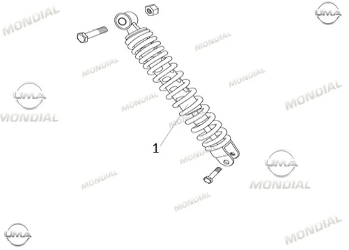 MONDIAL 50 EAGLE ARKA AMORTISOR (SIYAH)