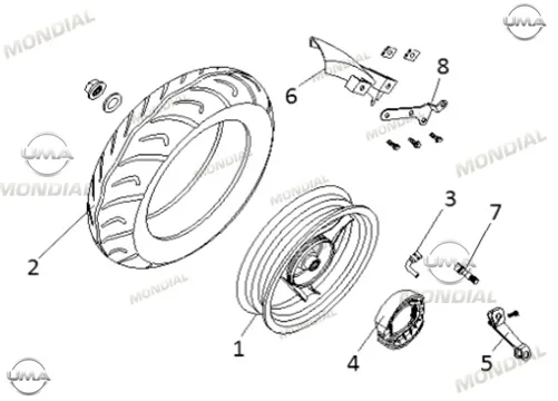 MONDIAL 50 EAGLE ARKA CAMURLUK BAGLANTI BRAKETI