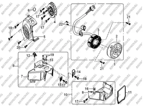 MONDIAL 50 REVIVAL ALTERNATOR KOMPLE