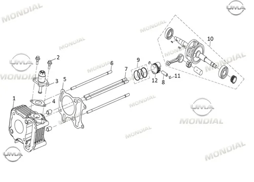 MONDIAL 50 TAB KRANK KOMPLE