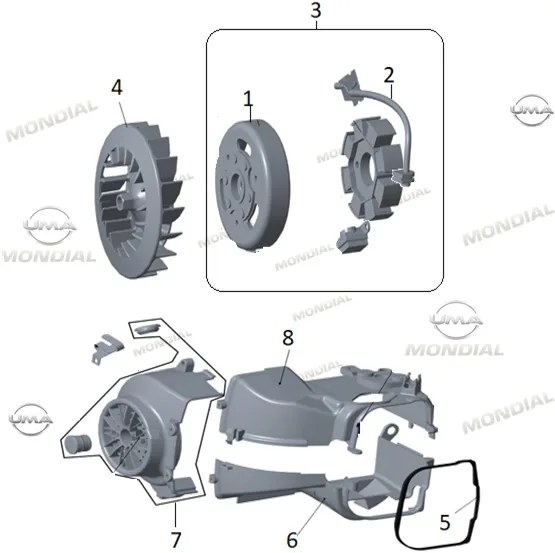 MONDIAL FURY 110 STATOR