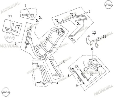 MONDIAL 50 ZNU ec REGULATOR BAGLANTI BRAKETI