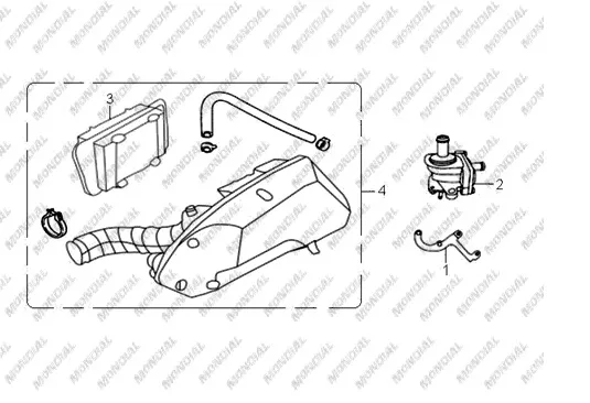 MONDIAL ARDOUR 100 KATALIZOR BAGLANTI BRAKETI
