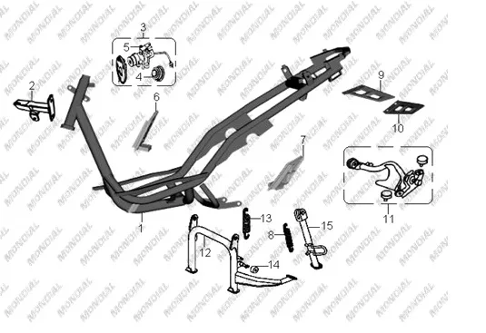 MONDIAL ARDOUR 100 ON PANEL BAGLANTI BRAKETI