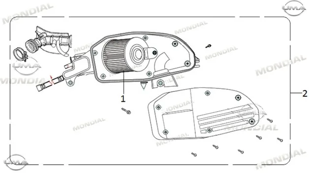 MONDIAL FURY 110 HAVA FILTRESI KOMPLE