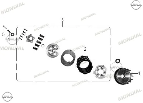 MONDIAL 100 MASTI DEBRIYAJ KOMPLE