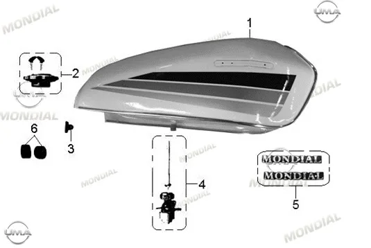 MONDIAL 100 MASTI-X BENZIN DEPOSU (BEYAZ)