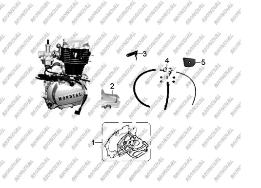 MONDIAL 100 UAG _13 KATALIZOR BAGLANTI BRAKETI